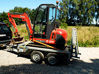 Minigraver til leje, Hinowa TT1700, Nordsjælland, Gribskov, Helsinge